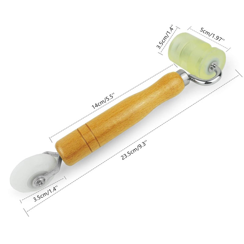 CARTINTS 40mm Wallpaper Roller Rubber Seam Roller with Double Roller Head, for Car Audio Sound Deadening Application, Heat Abatement Mat, Wallpaper and Vinyl Wrap - Image 2